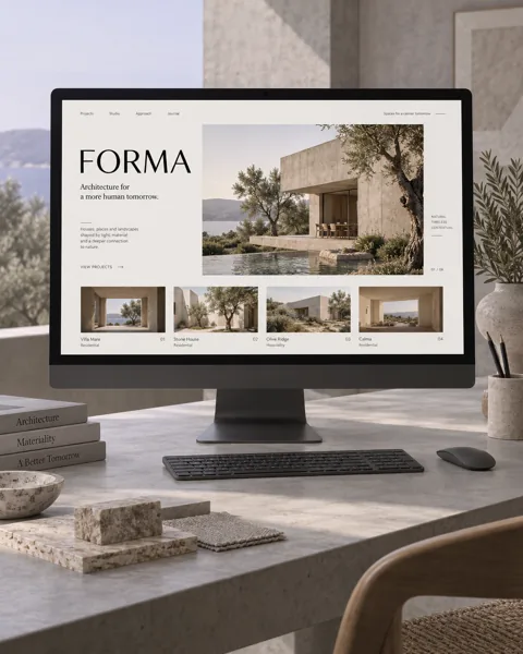 Makieta strony studia architektury